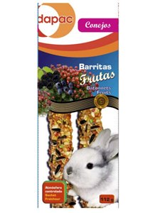 DAPAC STICKS CONEJOS FRUTA 112 gr.